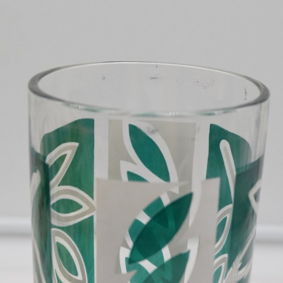 Mid Century Bar Shaker Leaf Design Kelly Green Drinkware Barware Cobbler Shaker - Picture 8 of 8